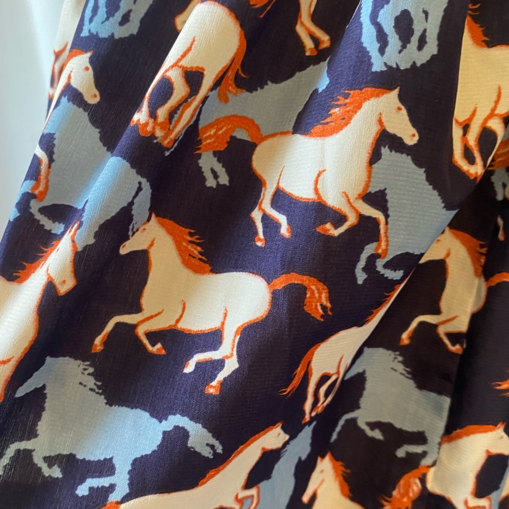 Pink Martini The Runaway Summer Dress Sleeveless Open Back Horse Print  XS - Picture 7 of 16